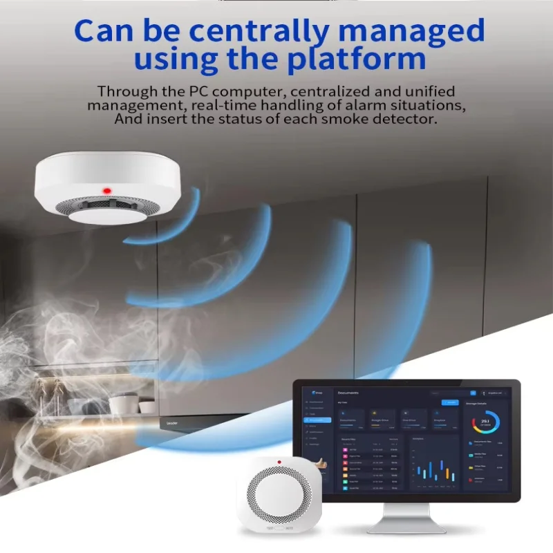 Tuya Zigbee WIFI Smoke Detector Home Security Alarm System Fire Alert For Home Or Store Warehouse Office Tuya Smart Life App New