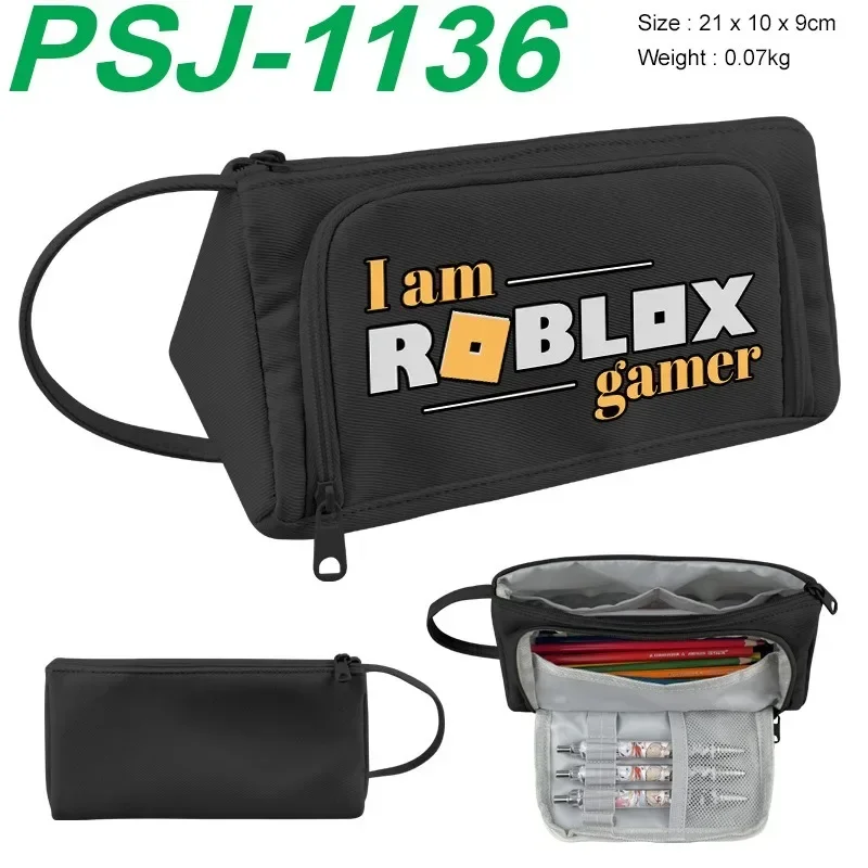

Robloxs Printed Triangular Three-dimensional Large Capacity Pencil Case for Men and Women Travel Storage Portable Pencil Case