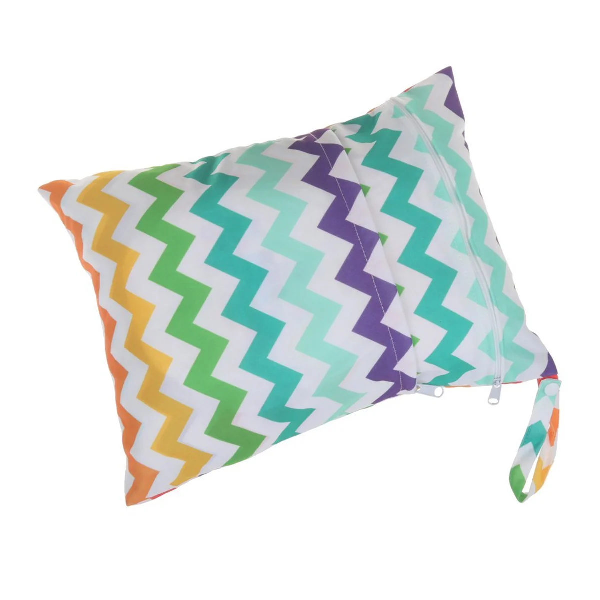 Windeltasche für Kleinkinder, wasserdicht, wiederverwendbar, Doppelreißverschluss, Regenbogen-Design, langlebig, waschbar, leicht zu reinigen, tragbare Aufbewahrung, nass