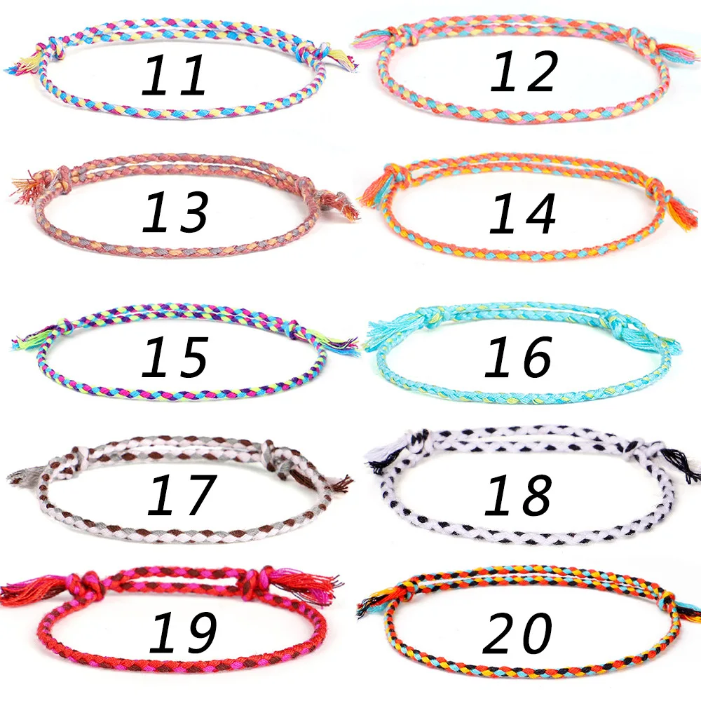 Nuovo Boho quattro fili di colore fatti a mano impermeabili intrecciati filo avvolgere braccialetto semplice corda nodo braccialetto braccialetti amicizia Unisex