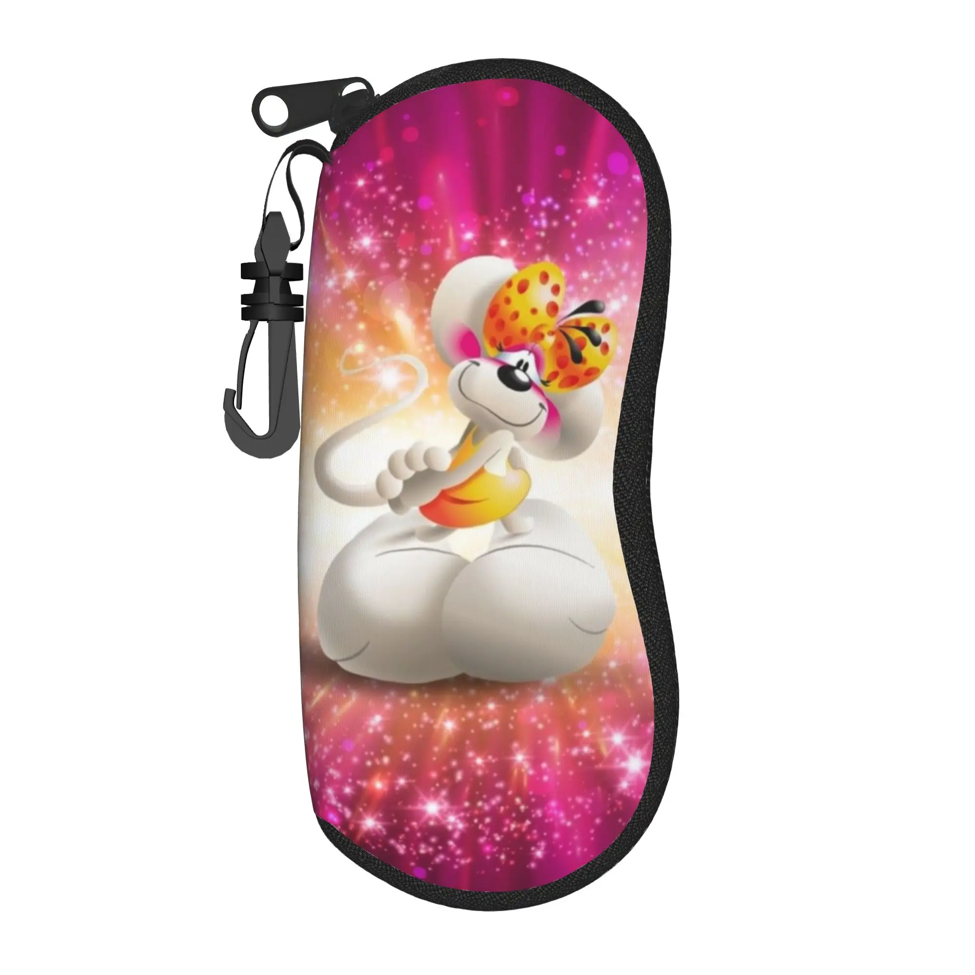 Diddl mouse Merch Glasses Case for Women Men Portable Zipper  Glasses Box Cartoon Eyewear Container