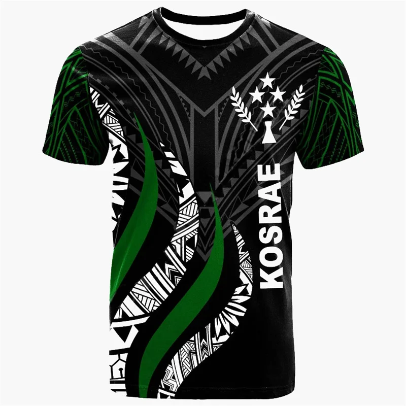 3D Pohnpei Polynesian Culture Tribal Island Retro Tattoo Printing T Shirt Maori Tattoo Graphic T-shirts For Men Vintage Clothing