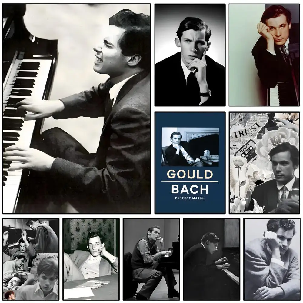 Legendary Classical Pianist Glenn Gould Poster HD Self-Adhesive Wall Decor Home Office Dorm Bedroom & More Ideal Gift Choice