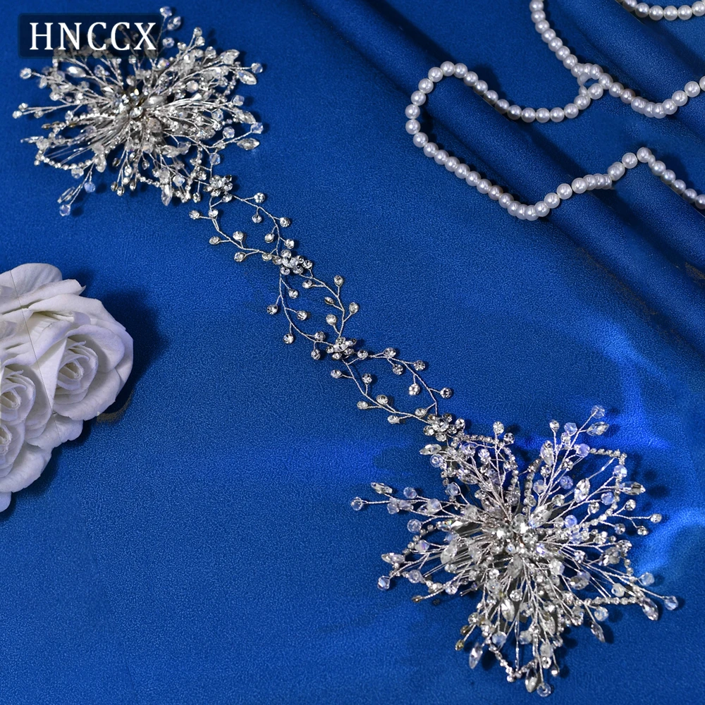 

HNCCX Wedding Crystal Hair Comb Bride Hair Clips Headwear Bridal Hair Accessories Shining Headdresses Tiara for Party CP401 ﻿