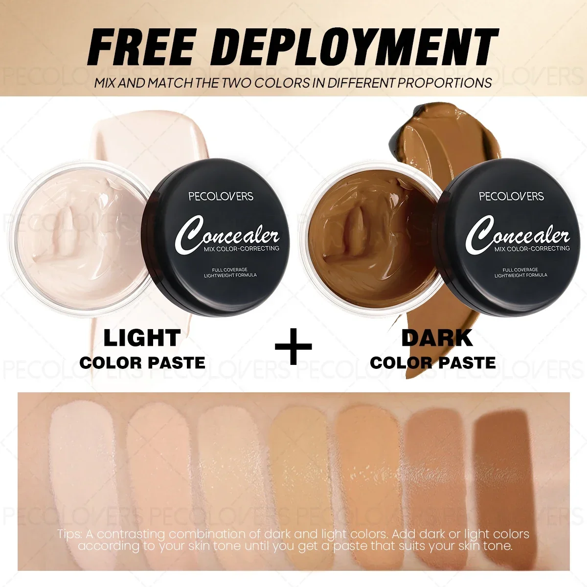 1SET Matte Concealere, Buildable Coverage, Waterproof & Long-Lasting, Suitable for All Skin Tones, Face Makeup Cosmetic