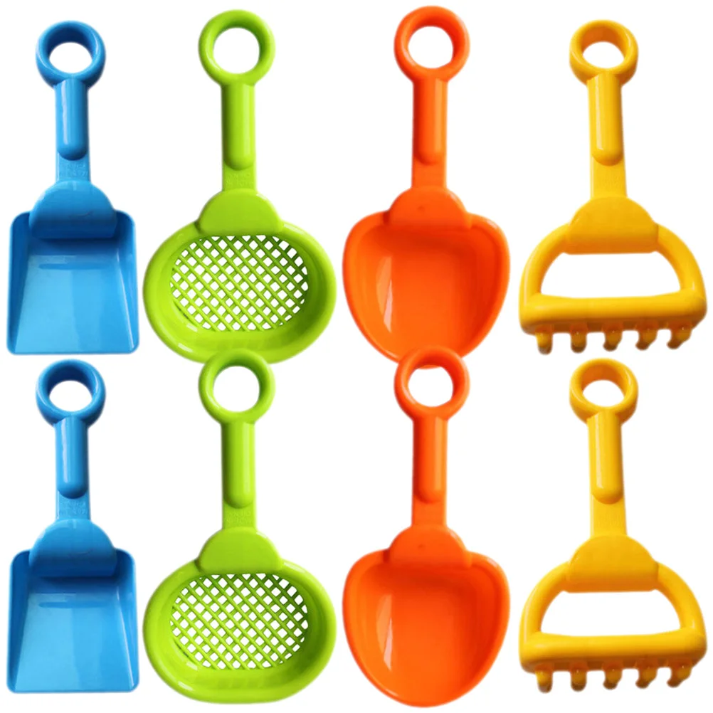 Ensemble de jouets de plage d'été pour enfants, mini pelles en plastique portables, eau de plage pour enfants, jouets de jeu en plein air, outils de jeu de douche, 8 pièces