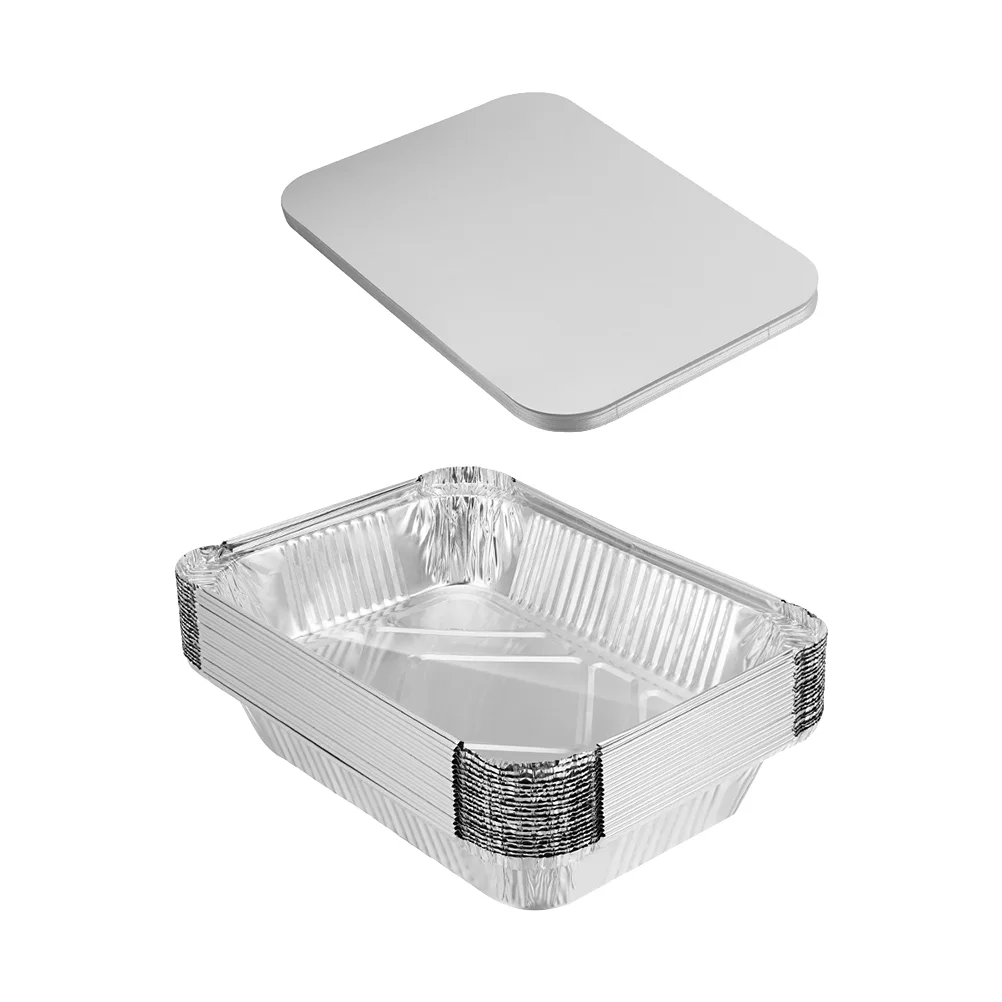 

30 Pcs Tin Box Pans Foil Boxes Outdoor BBQ Case Aluminum Supply Food Containers Barbecue One-off