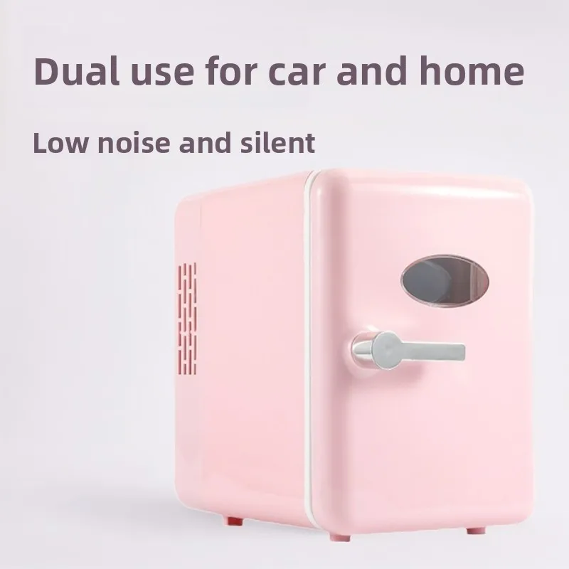 

New Arrival 4L Dual Purpose Cosmetic Fridge Semiconductor Small Refrigerator Car Home Outdoor Portable Beauty Fridge