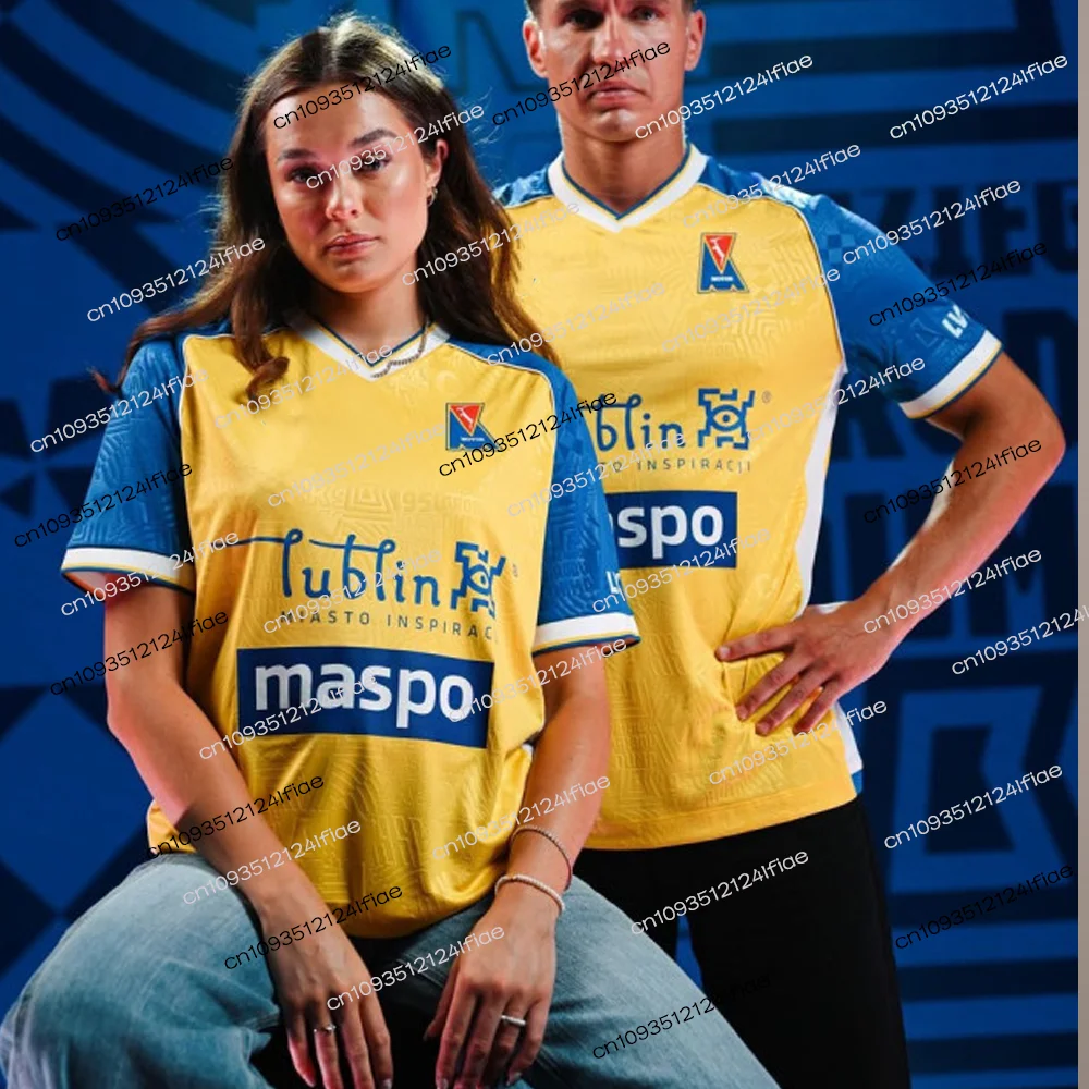 2026/27 New Motor Lublin Poland Football Match Jersey Breathable, Quick-Drying Men's T-Shirt Kids' Special Football Kit