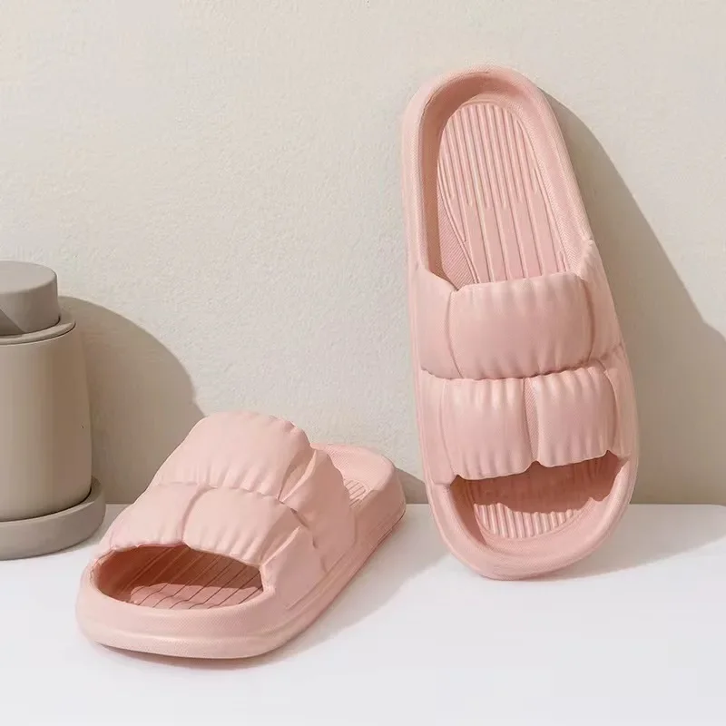 Flower indoor home slippers summer simple anti slip men's and women's lightweight EVA spring cool slippers soft bottom bathroom image 4