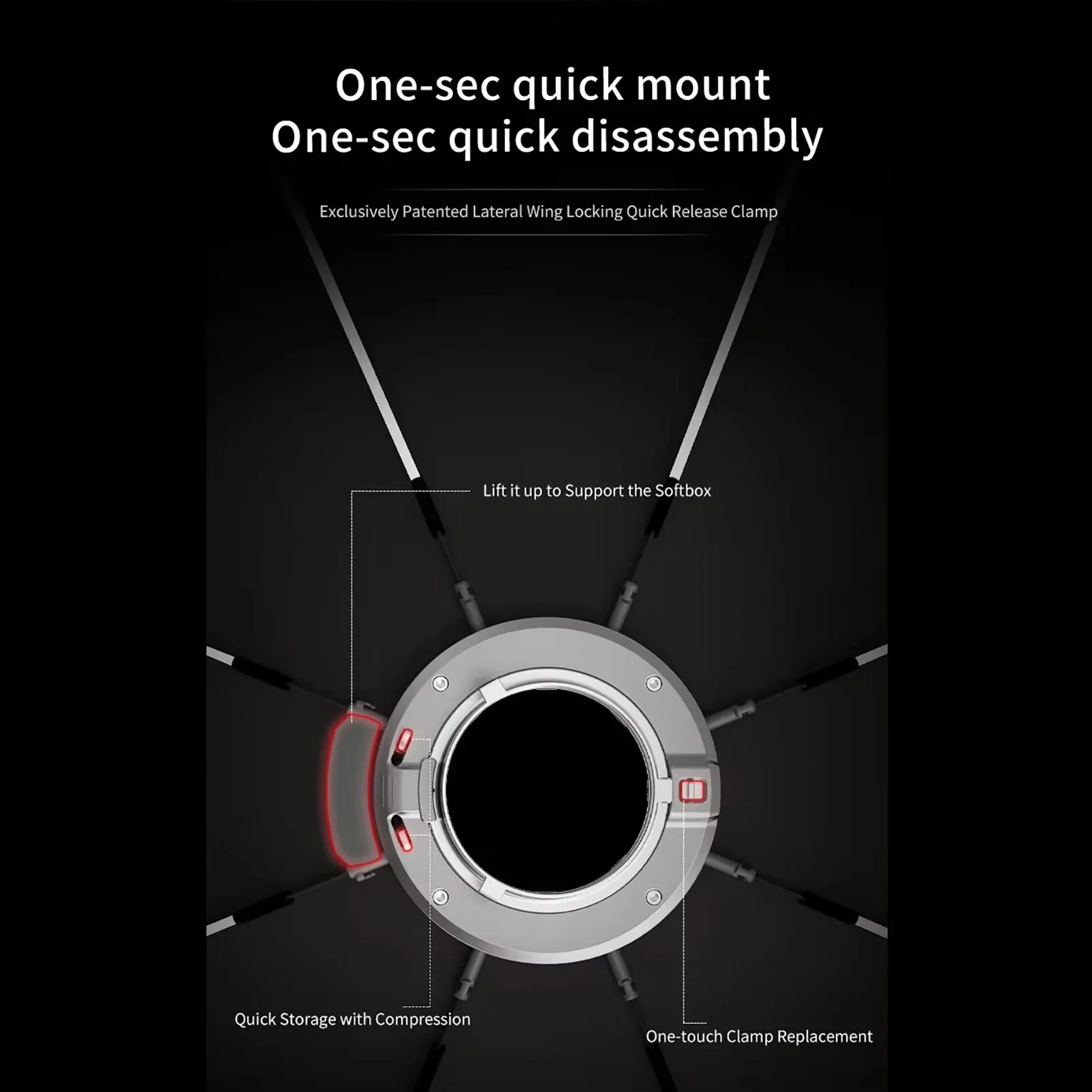 TRIOPO K3 Seri Pengaturan Cepat 55/65/90/120Cm Softbox Segi Delapan Dudukan Bowens untuk Godox Aputure Sokani Studio Lampu Video LED