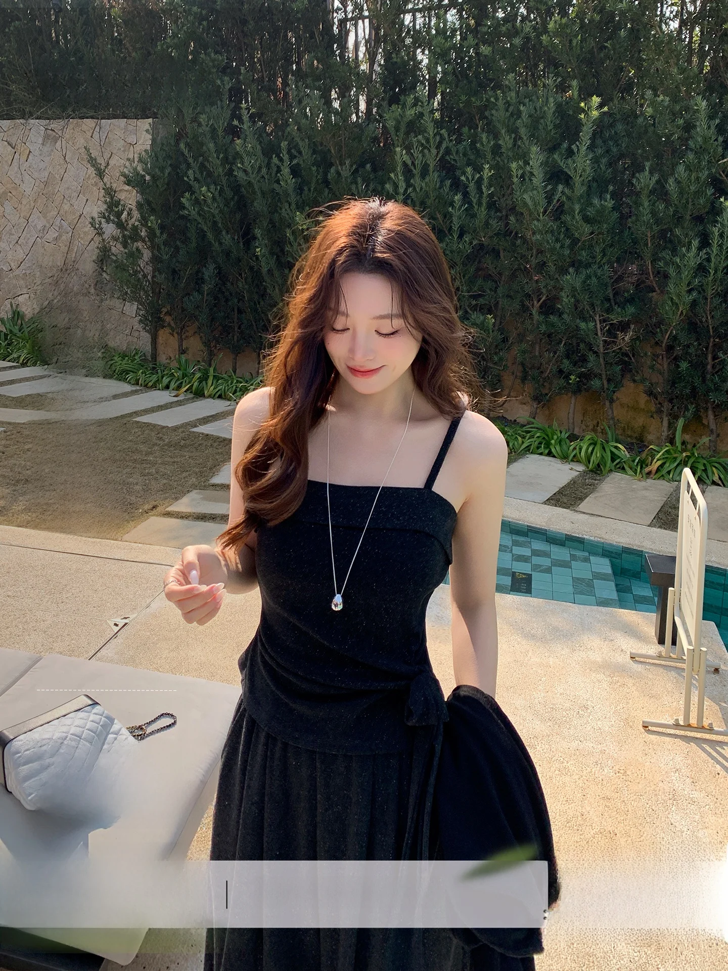 

Miracle Luminous Commute Set Women's High Waist Straight Leg Pants Two Piece Set Slim Fit Breathable Spring Faion Ensemble