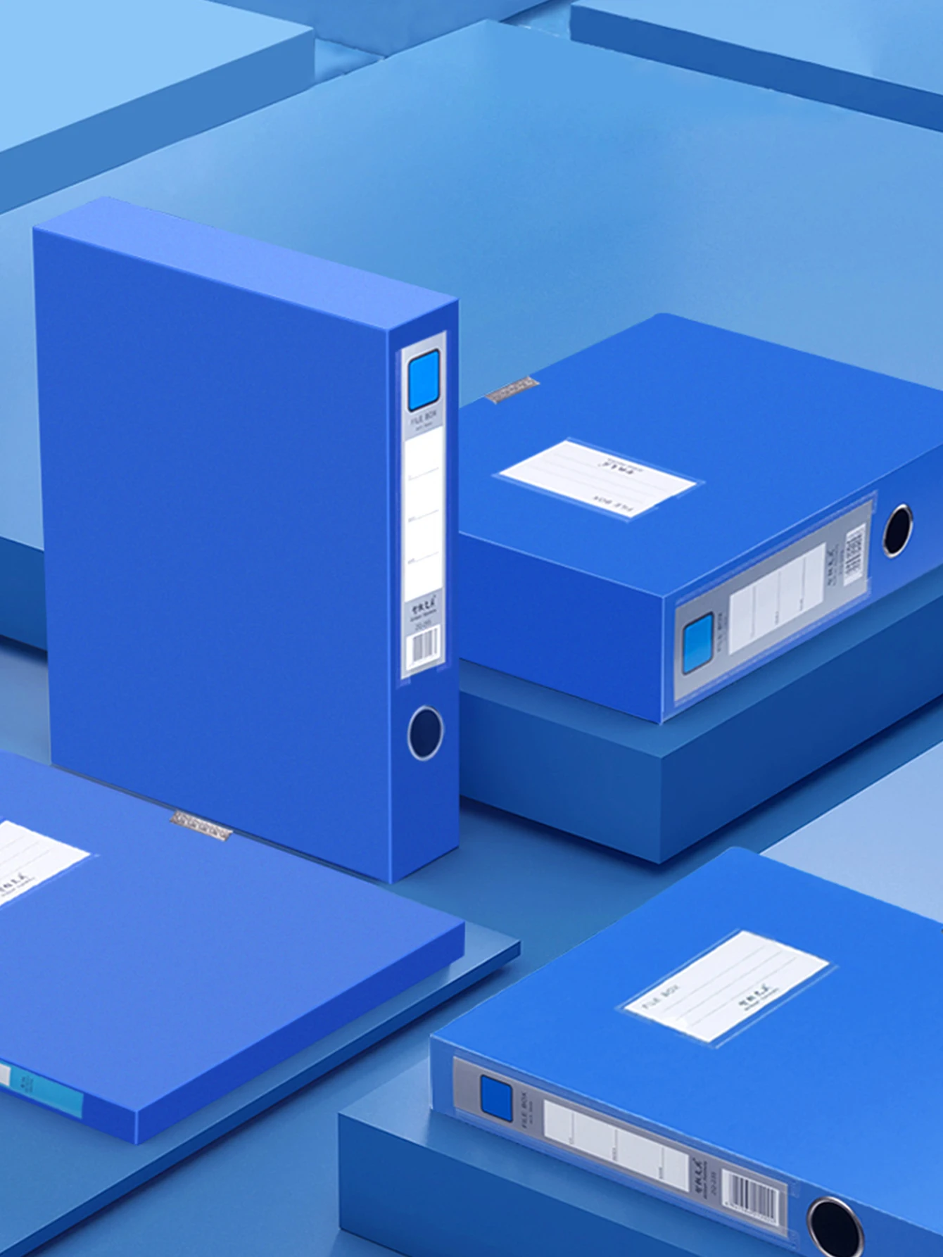 5PCS A4 Foldable File Storage Box Large Capacity Thickened File Document Organizer Office School Student Supplies