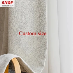 Cream French Modern New Chenille Luxury Thicken Curtains for Living Room Bedroom Dining Blackout White Tulle Fashion Embroidered