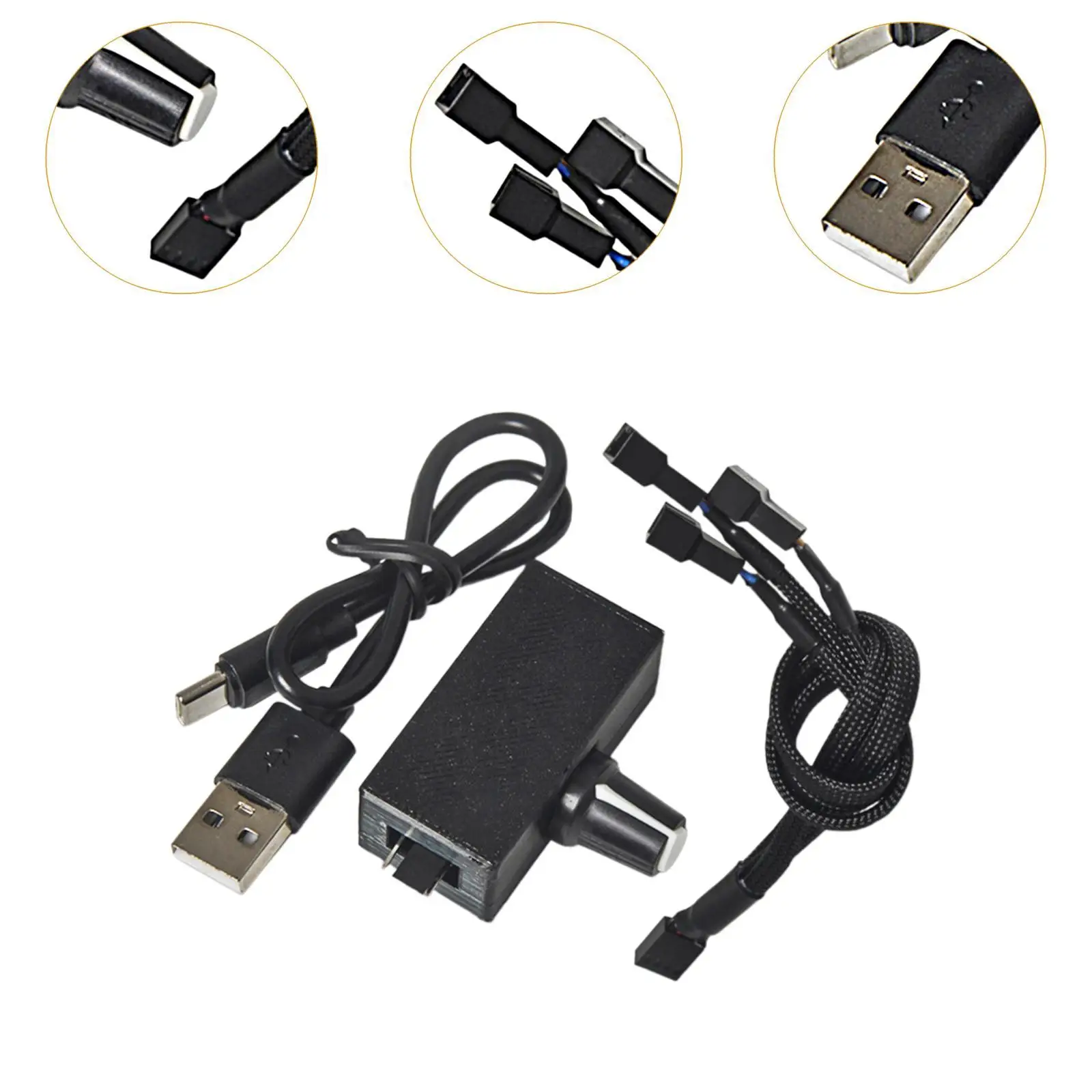 Controlador de velocidade pwm, 4 pinos, fácil de usar, ajuste de botão, faça você mesmo, 12v, bomba de ventilador, compacto, prático, resfriamento de água, controlador de ventilador