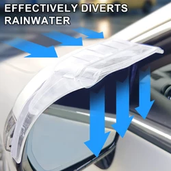 Air guide diversion rainwater car rearview mirror rain eyebrow reflector reverse mirror ventilation type universal rain eyebrow