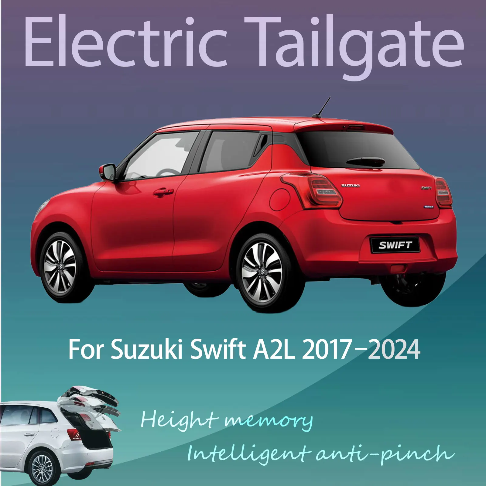 For Suzuki Swift A2L 2017–2024 Electric Tailgate with Sensor Trunk Anti-pinch Memory Height Intelligent Operation