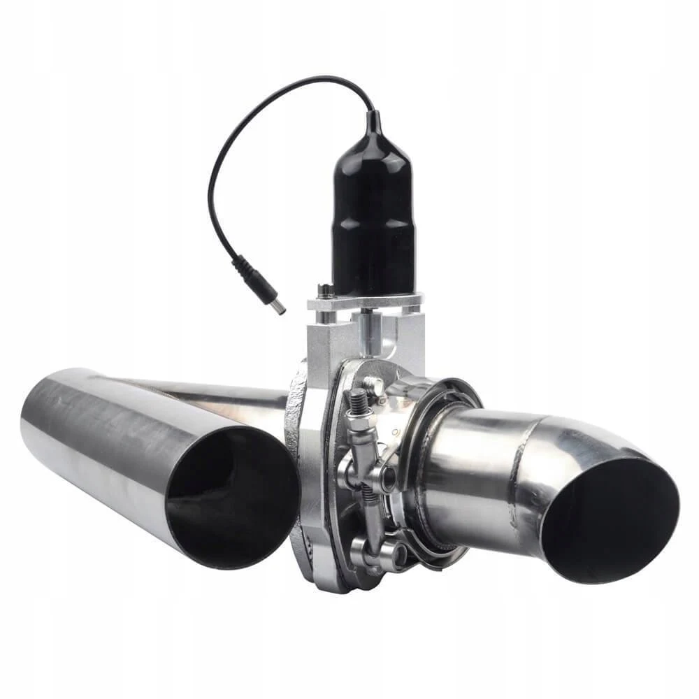 Image of 2,5" 63mm Elektrisches Auspuffklappensystem mit Fernbedienung – Edelstahl-Auslassventil, V-Band-Klemmensatz, Universeller Schalldämpfer-Bypass