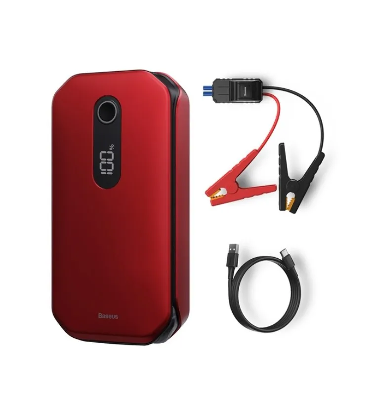 16000mAh portable car jump starter power bank for 6.0L gas and 5.0L Diesel vehicles with Safety Hammer