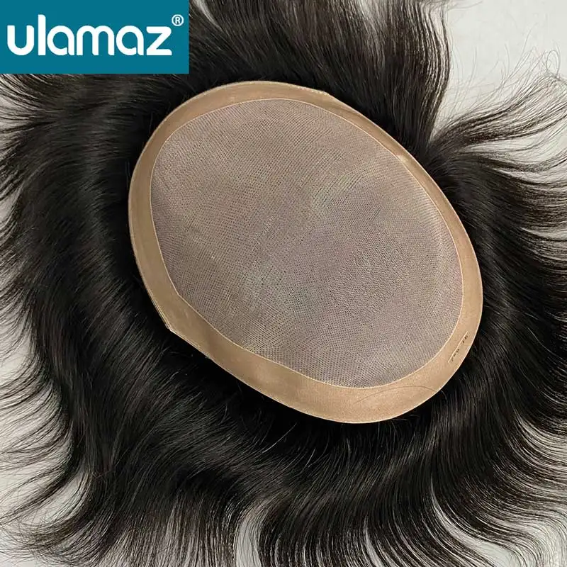 Superior Mono & NPU Man Wig Male Hair Prosthesis Durable Toupee Hair Men Wigs Human Hair Natural Hairpieces Exhuast Hair System