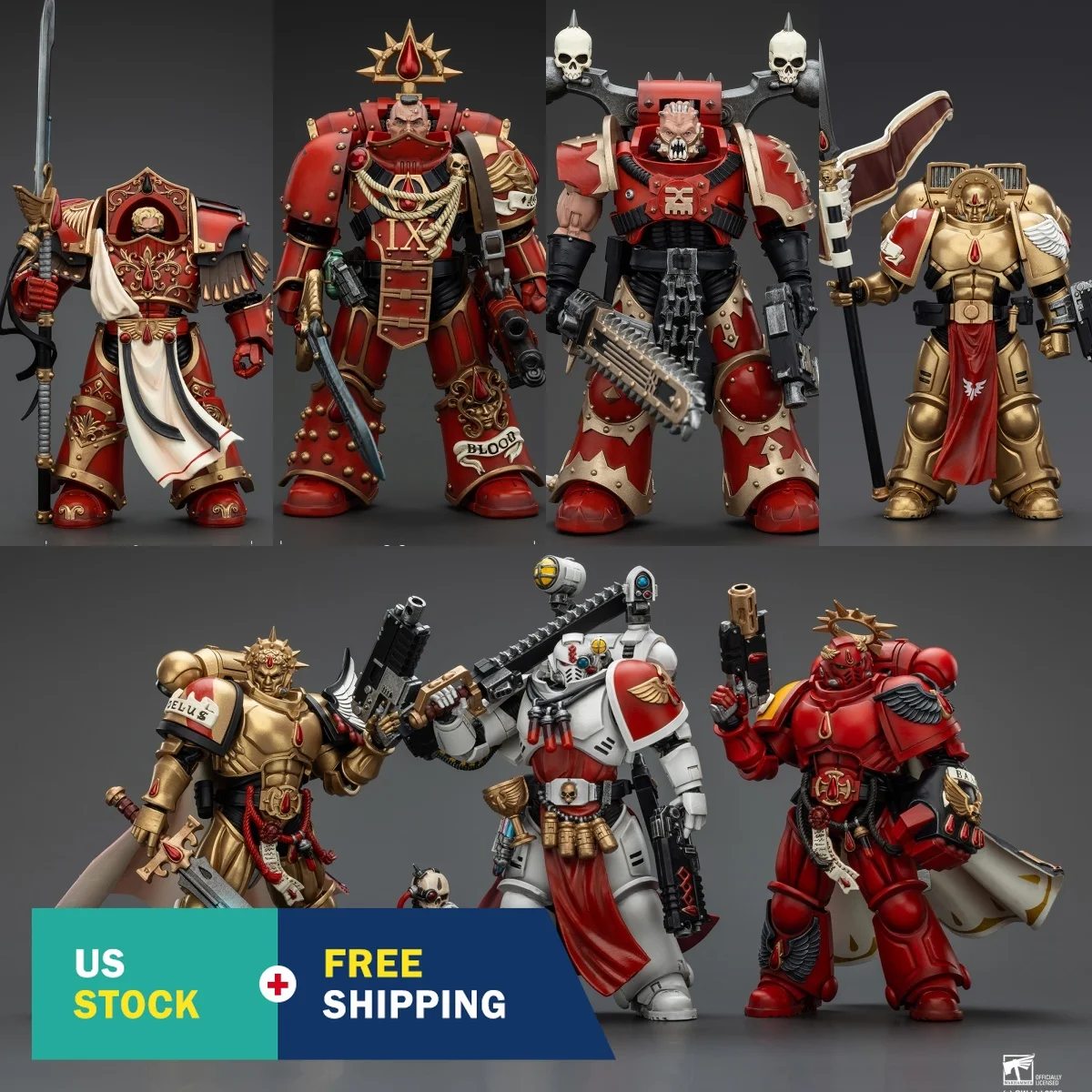 

HIPLAY JOYTOY Warhammer 40,000 Blood Angels Raldoron World Eaters Khorne Berzerker Crimson Paladins Squad 1/18 Scale Action Figure