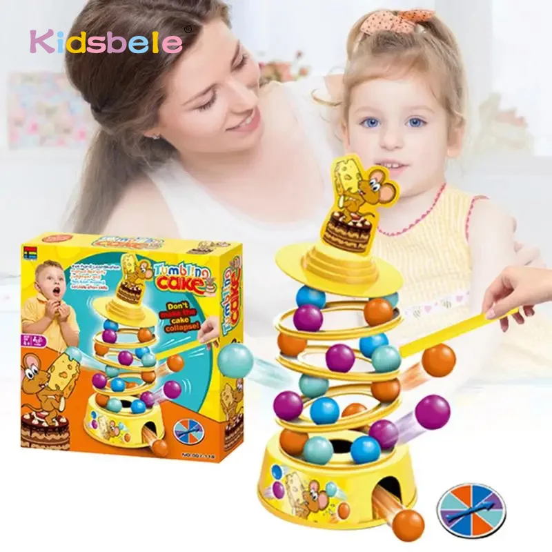 Tumbling Cake Tower Family Game Crazy Mouse Cake Kids Puzzle Board Game Easy To Learn For Focus Memory Balance Toys Xmas Gifts