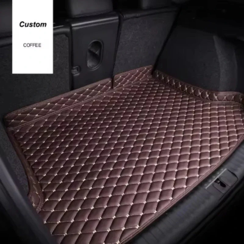 PU Leather Custom Car Trunk Mats for Lincoln MKC 2017-2022 MKT MKX 2015-2018 Interior Details Car Accessories All Models