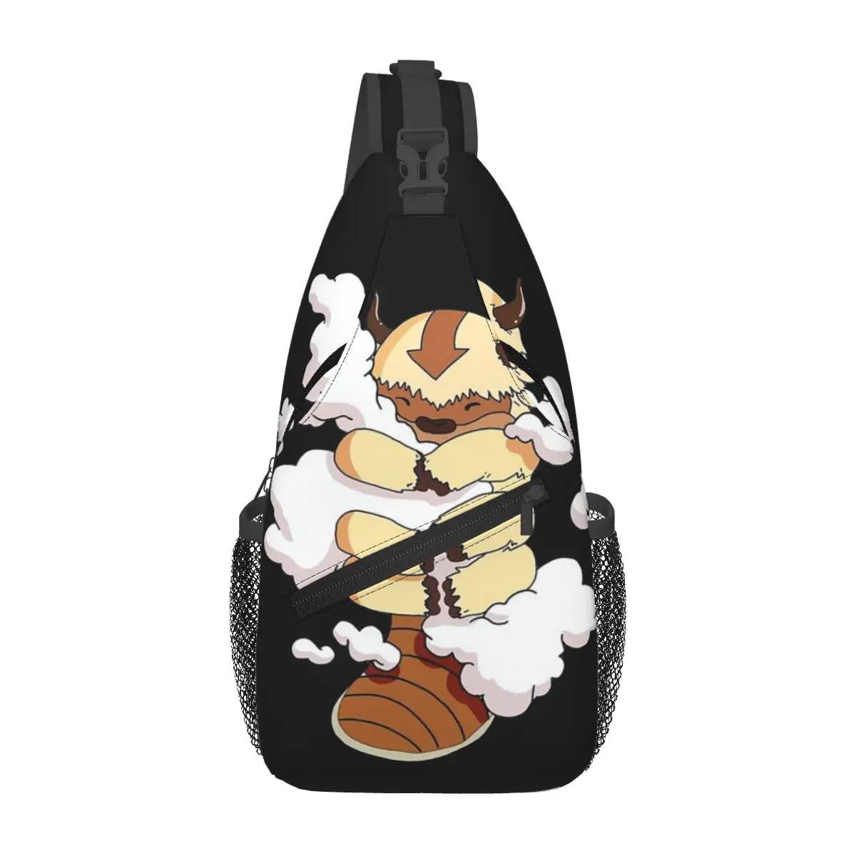 Appa Met Wolken, Avatar The Last Airbender Borsttas Heren Sling Crossbody Rugzak Borsttas Wandelen Dagrugzak Schoudertas