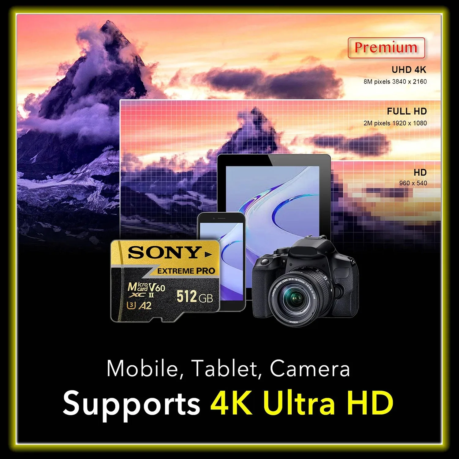 بطاقة ذاكرة سوني مايكرو SD عالية السعة Extreme Pro بطاقة ذاكرة 1024 جيجابايت 512 جيجابايت C10 U3 TF مع محول مجاني لكاميرا الهاتف