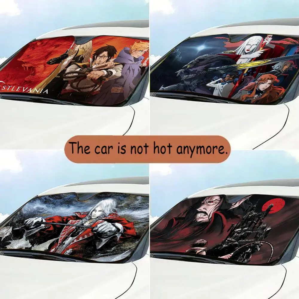 

Солнцезащитный козырек для автомобиля Castlevania Anime Game, мультяшный летний экран для окон, для детей и взрослых, с адсорбционным креплением