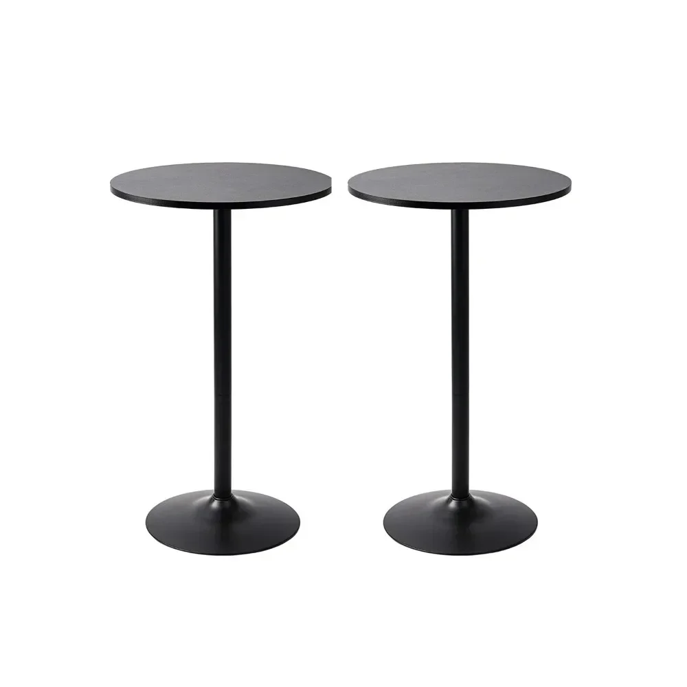 

K Pearington Santina 2 Pack Round Bar and Pub Table, Black
