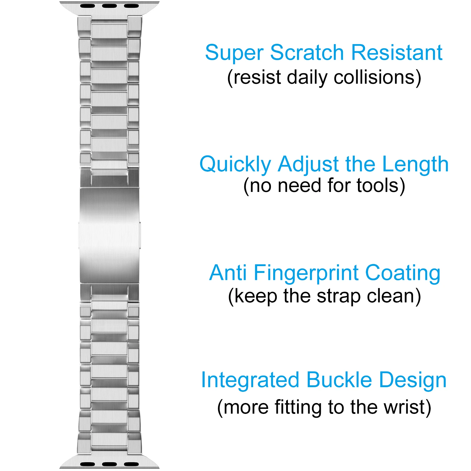 GORPIN for Apple Watch Ultra 2/Ultra 1 Band 49mm, Titanium Metal Strap for iWatch Apple Watch Ultra Band, Silver