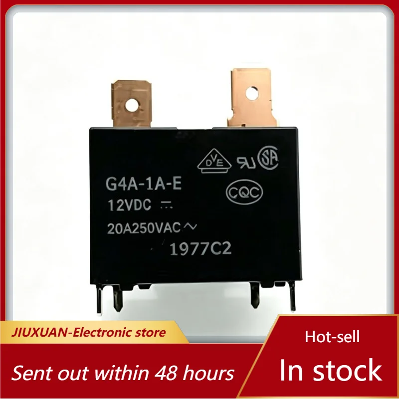 New 1pcs/lot G4A-1A-E 12VDC Power Relay 4Pin Normally Open 20A 250VAC Air Conditioner Water Heater PCB Relay