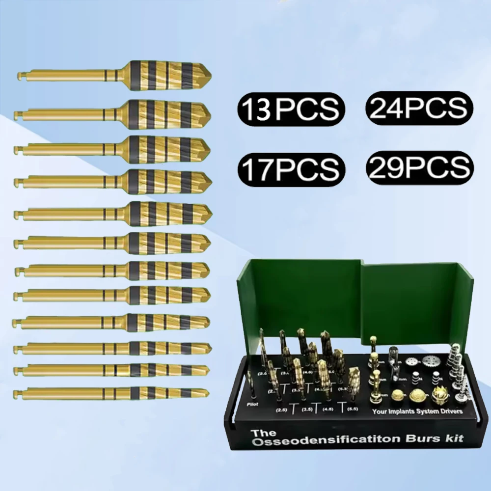 

Dental Surgical Implant System Kit with Osseodensification Burs Drills for Maxillary Sinus Lift Bone Grafting Tools Set
