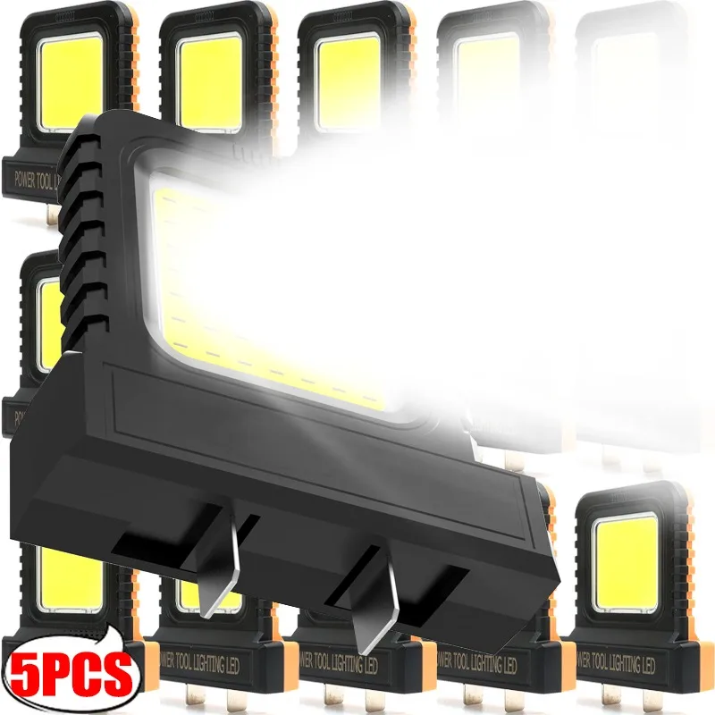 5/1Pcs LED Work Light Outdoor Construction Lamps Adjustable Plug Design Long-Lasting Light for Car Repair Camping Fishing Tools