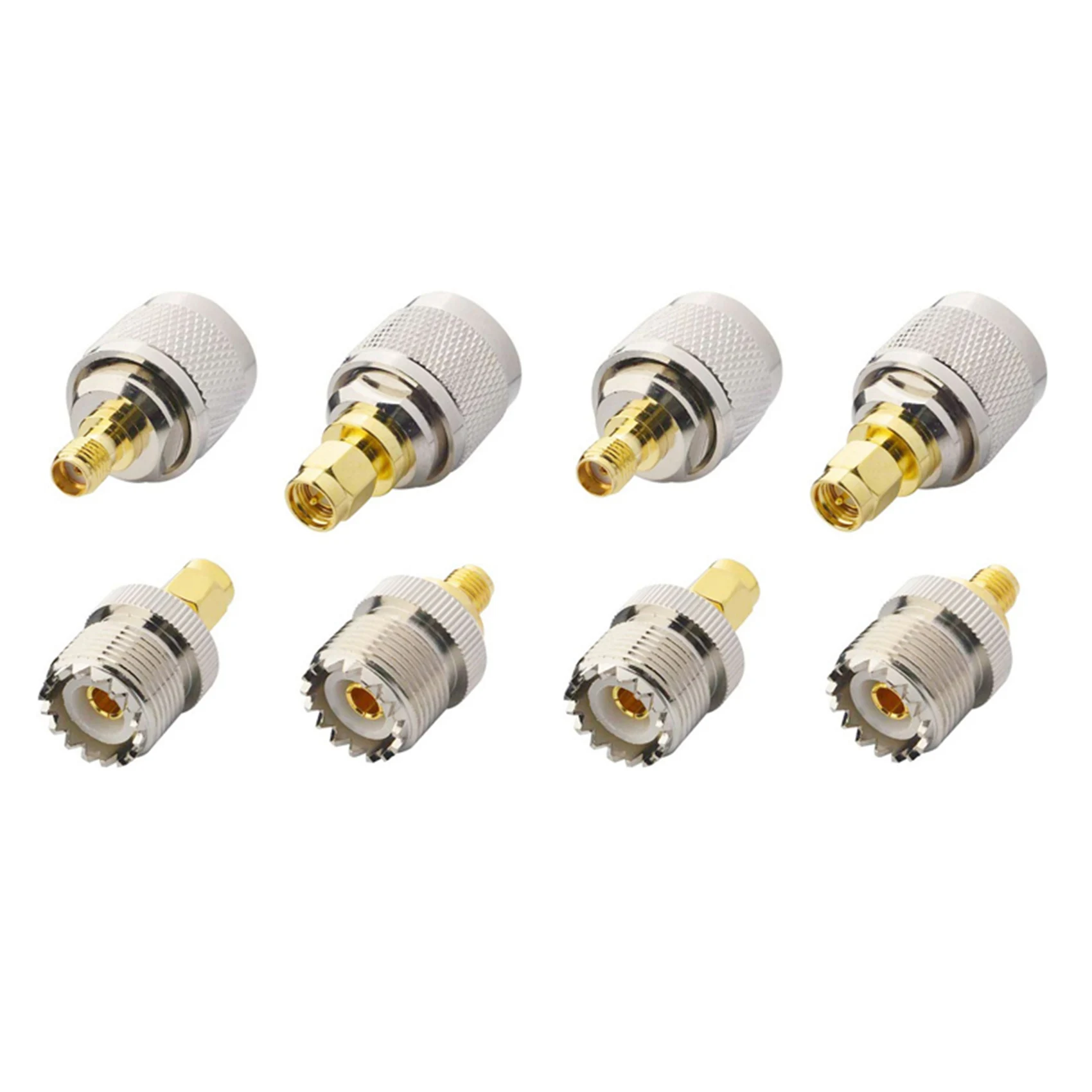 8 PCS / SET UHF SL16 PL259 SO239 To SMA Male Plug Female Jack RF Connector Test Converter
