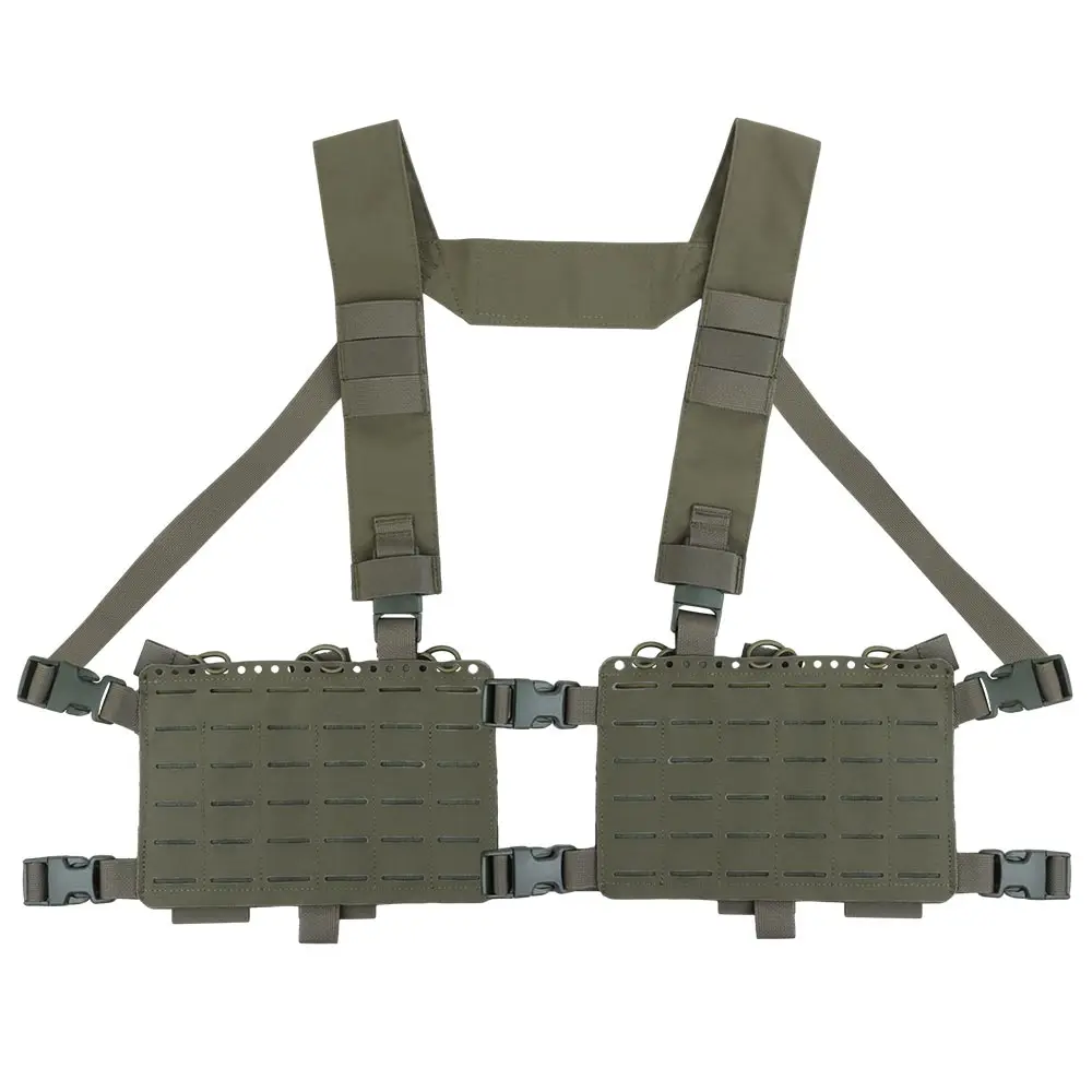 

Tactical Chest Rig Laser Cut Molle System Military Hunting Vest Split Front Chest Rig Magazine Pouch Holster Airsoft Gear