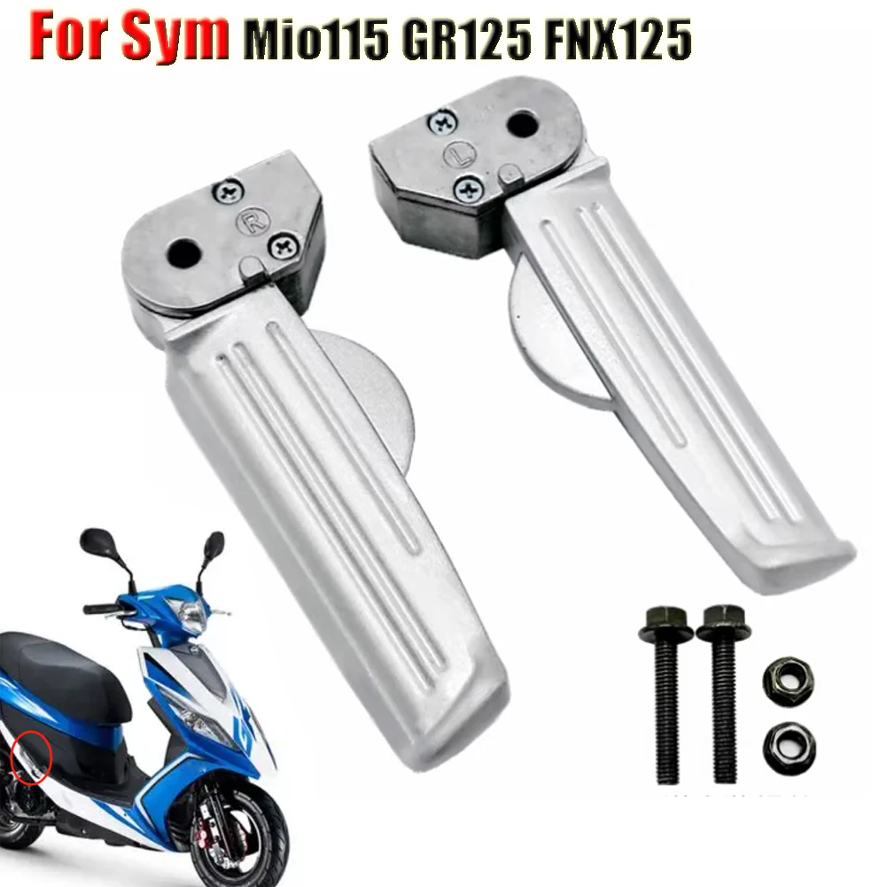 For Sym Mio115 GR125 FNX125 Joyride125 Joyride 200 Joymax Z 300i Motorcycle Footrest Footpeg Pedal Left Right Side Foot Pedals