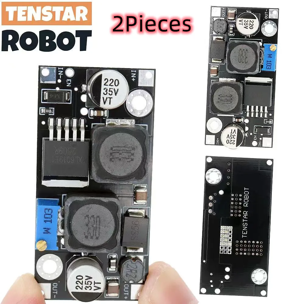 2 pces xl6019 (atualização xl6009) 20w 5-32v a 1.3-35v step-up automático step-down dc-dc módulo de fonte de alimentação conversor ajustável