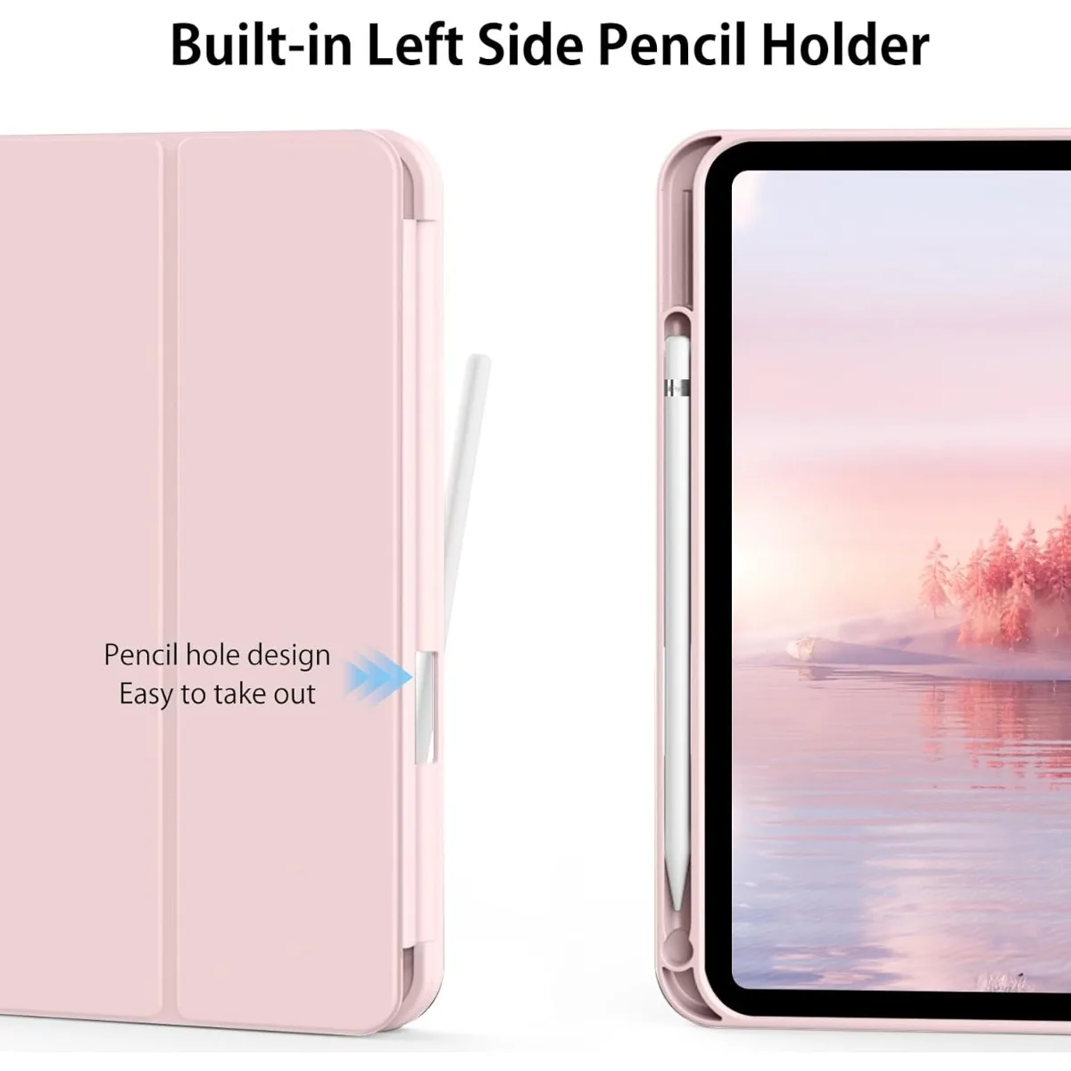 Funda para iPad de 11/10a generación con portalápices de 11/10,9 pulgadas, 2025 A16/2022, carcasa trasera de TPU suave, funda protectora híbrida delgada con soporte
