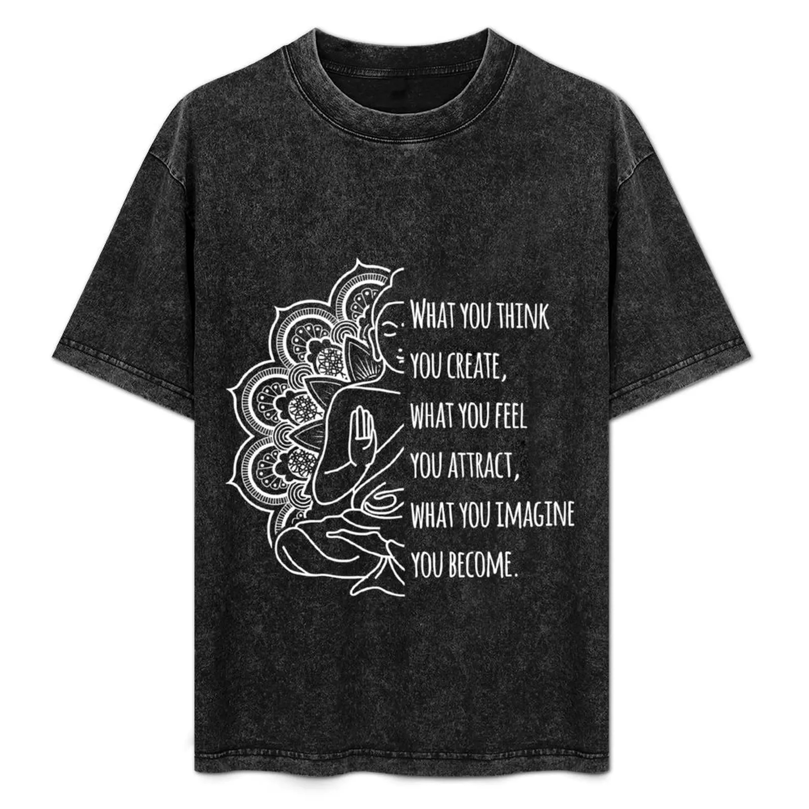 Law Of Attraction Spiritual Buddha Meditation Quote T-Shirt football t shirt custom t shirt mens clothes