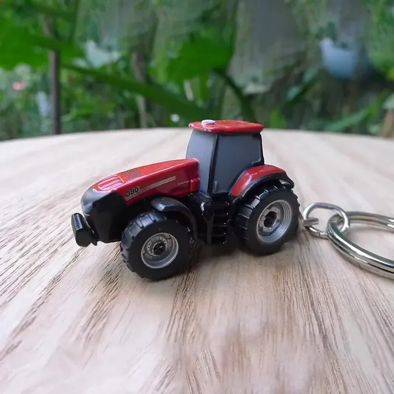 for Diecast 1:128 Alloy Tractor Keychain Miniature Simulation Vehicle Pendant Collectible Gift Toy