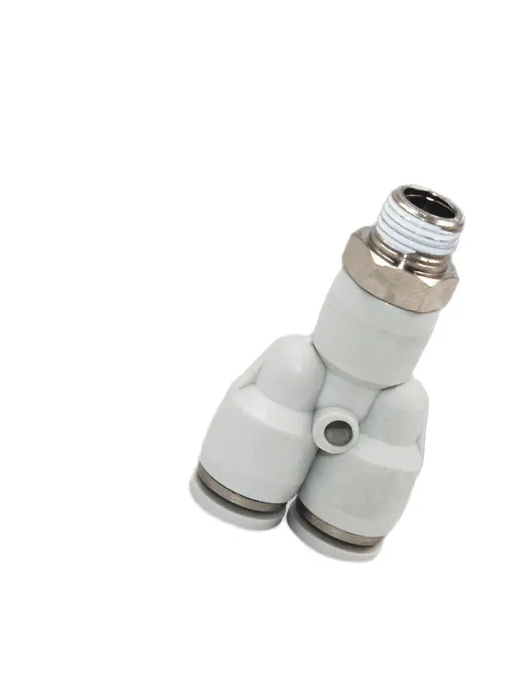 White Quick-Connect Pneumatic Couplers PX4-M5 Y-Type Three-Way Threaded PX6-01/PX8-02/10-03/12-04 Fittings Joints