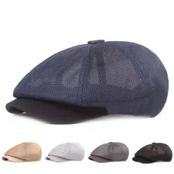 2021 Mesh Breathable Octagonal Hat All-match Newsboy Hat for Men and Women Outing Sunshade Beret Boina, Painter Hat, Forward Hat