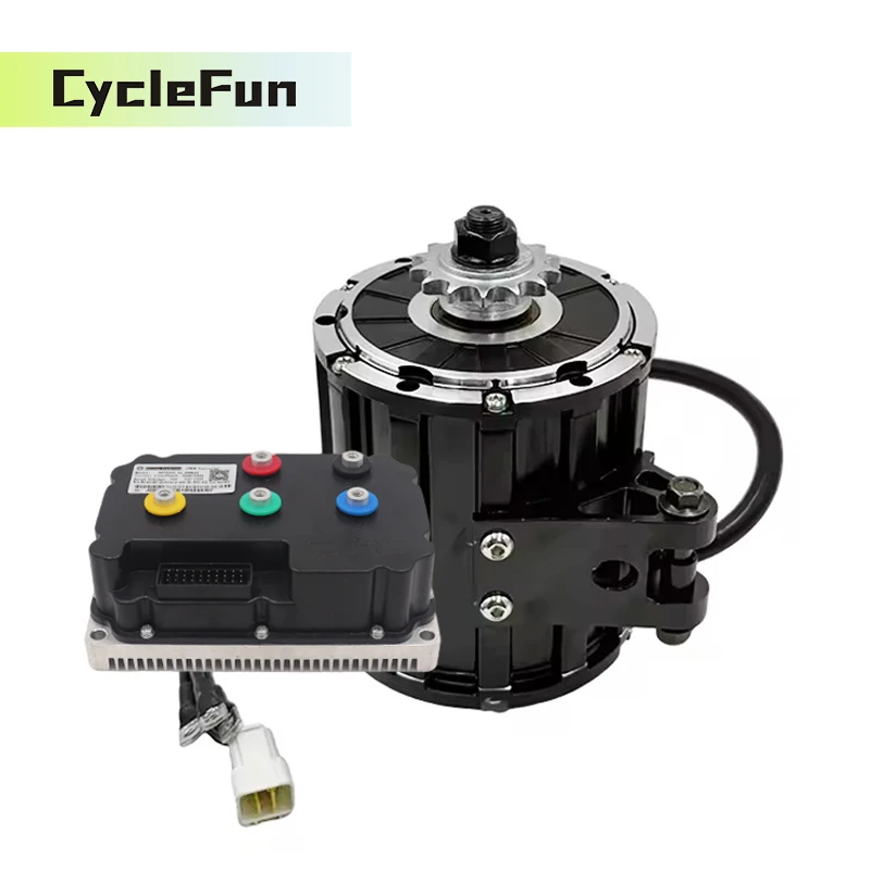 

QS120 2KW 72V PMSM 4600RPM 70H Hall Sensor Belt or Sprocket Mid Drive Motor with Fardriver ND72300 Controller for E-Scooter