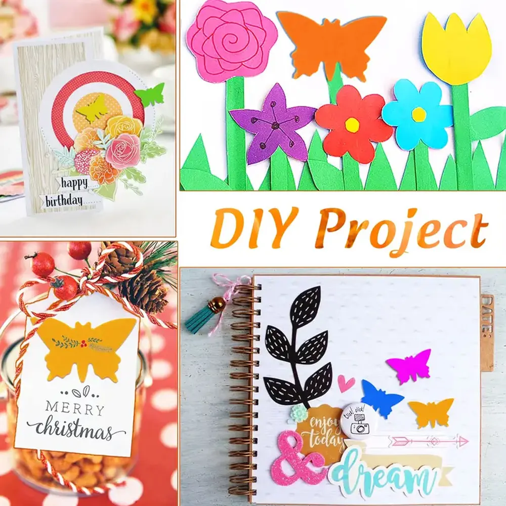 8/16/25/38/50 مللي متر لون عشوائي على شكل فراشة ثقب لكمة ، DIY النقش لكمة ، آلة سكرابوكينغ ، لكمة قطع الورق.