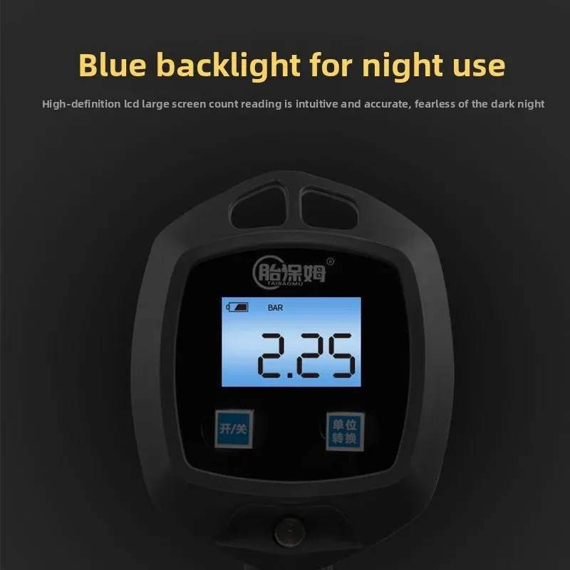 Able High Precision Digital Tire Pressure Meter Automotive Tire Pressure Meter Inflatable Gun Air Meter