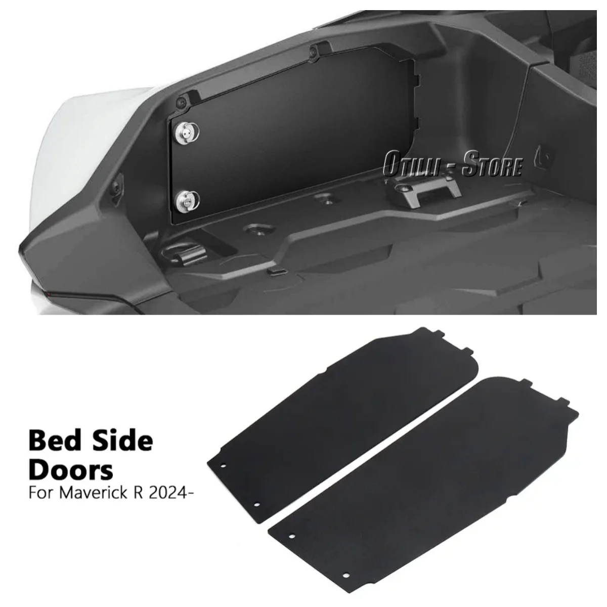 

UTV For Can-Am Maverick R For CAN-AM MAVERICK R 2024 Accessories Black Rear Bed Side Doors Left and Right