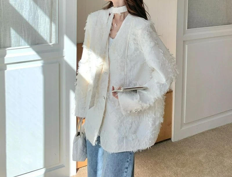 

Off-white Fringed Blazer Women's Spring 2026 New High-end Temperament