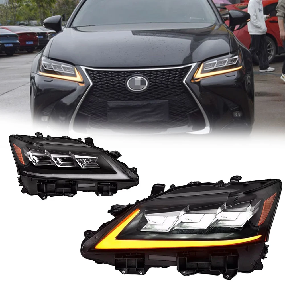

Стайлинговые светодиодные фары для LEXUS GS GS250 12-15, новый стиль, светодиодные DRL, автомобильные фары в сборе, аксессуары для сигнала, модифицированная лампа